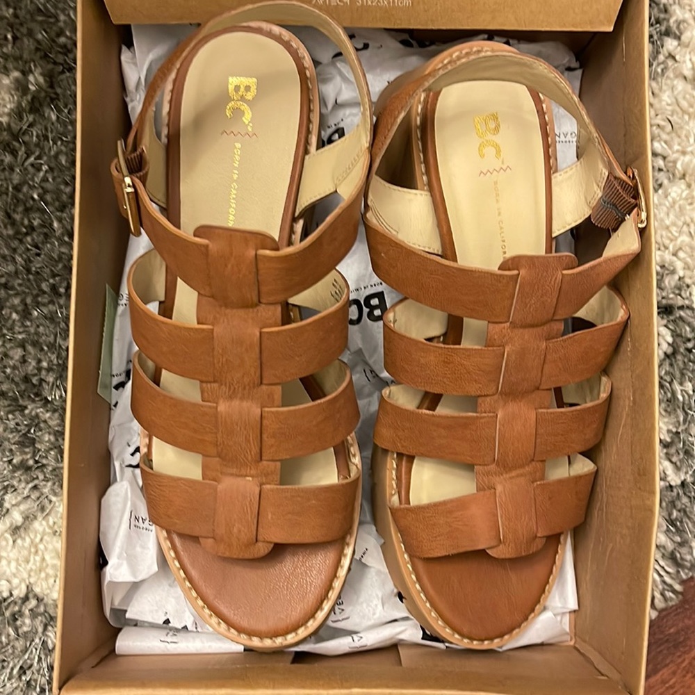 Chunky vegan leather sandals